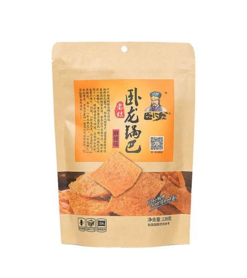 Wolong Rice Crust Snack Fiery gout steak 128g